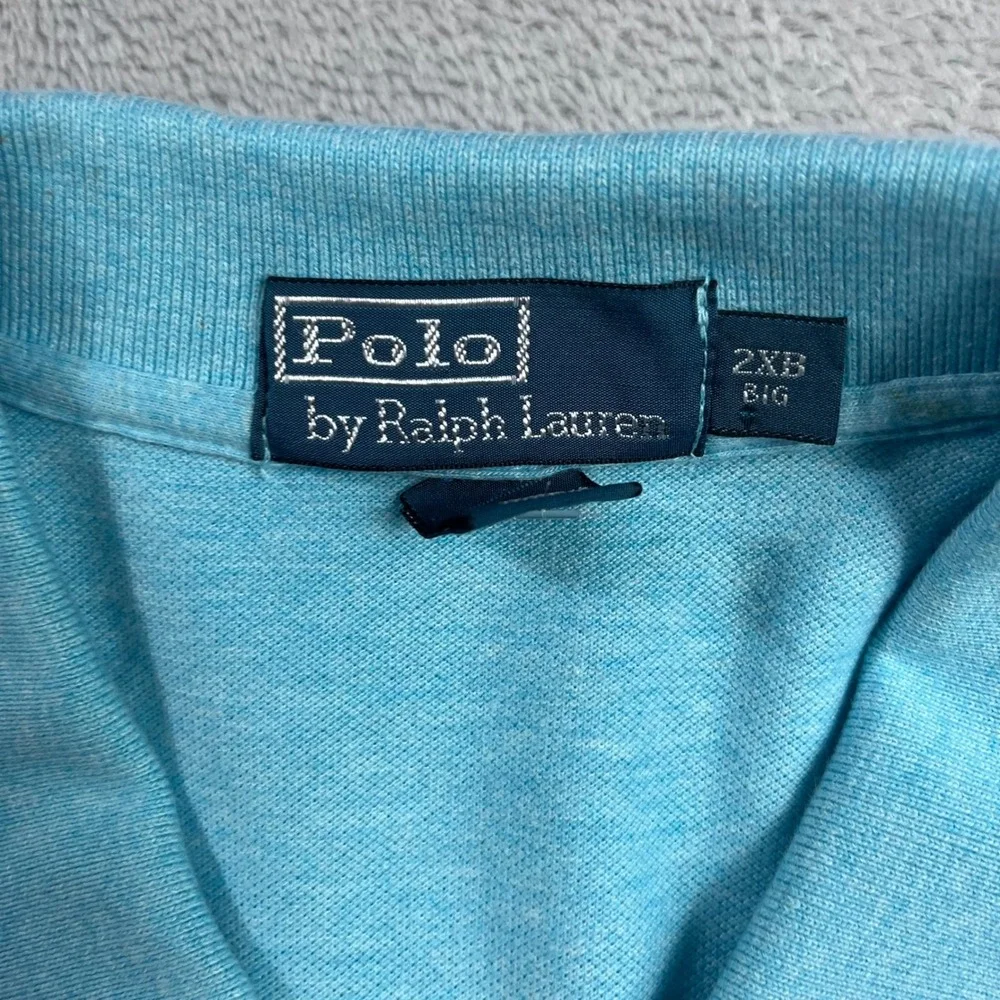 Polo Ralph Lauren Mens 2XB Big Heather Blue Short Sleeve‎ Pony Logo Polo Shirt